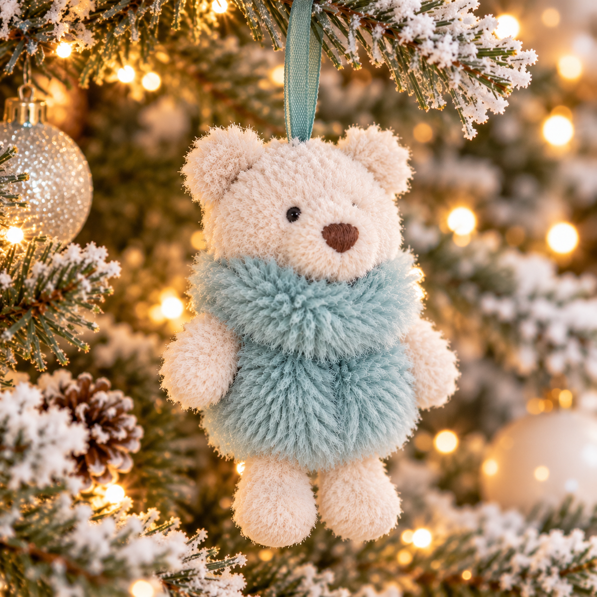 Jellycat Bartholemew Bear Jr Winter Warmer Decoration