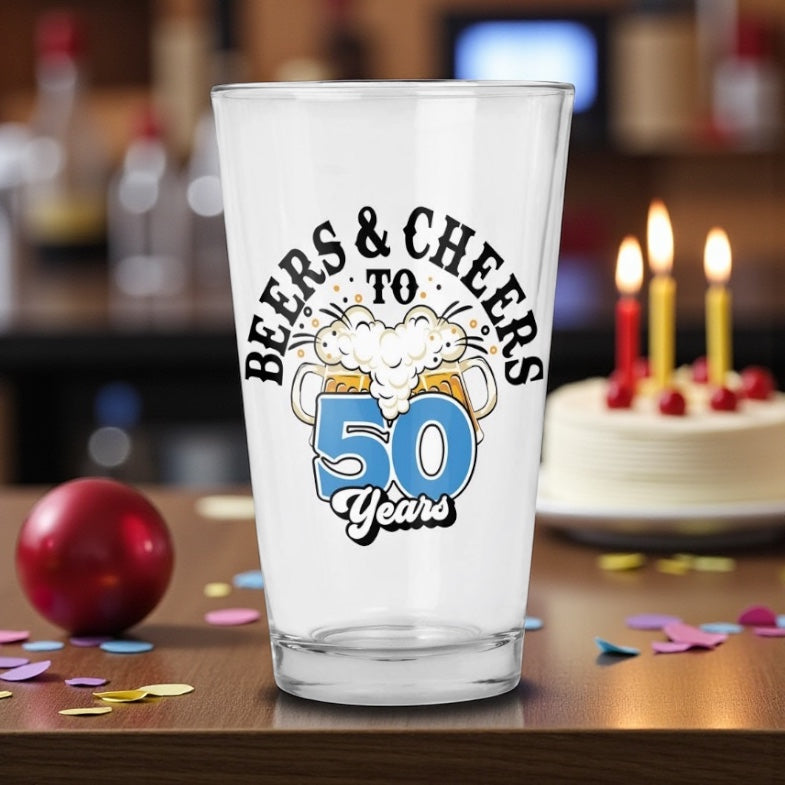 Beer Glass Beers & Cheers 50 Years
