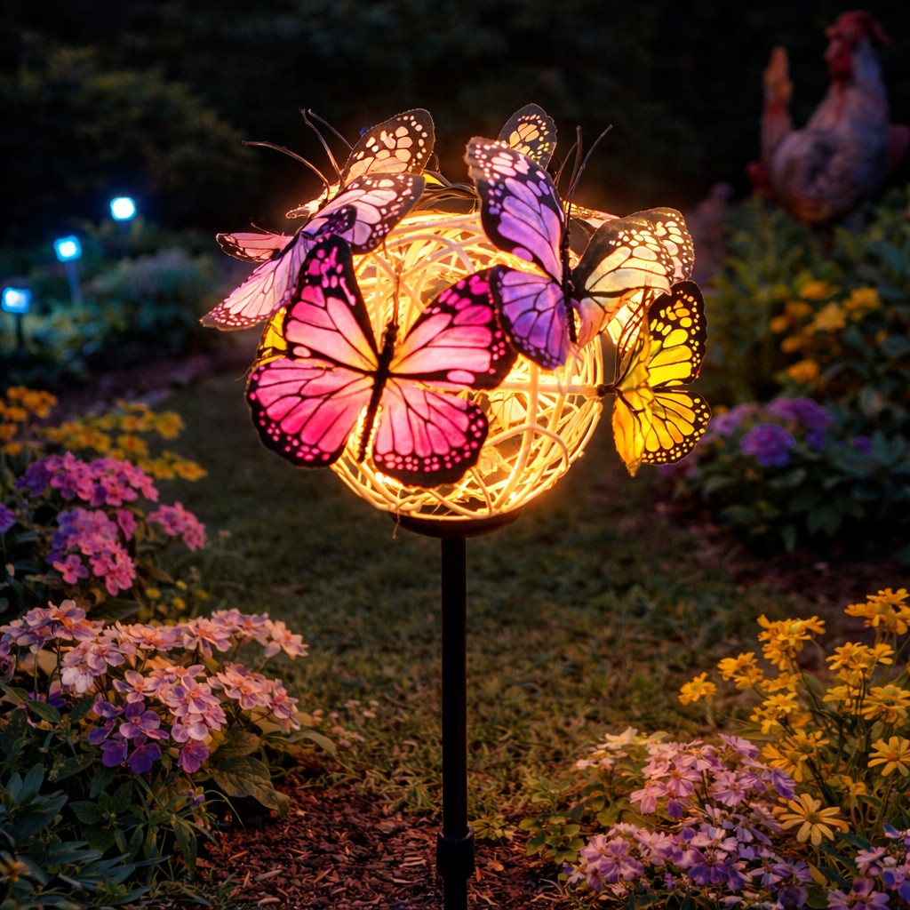 Solar Lights Butterfly Ball