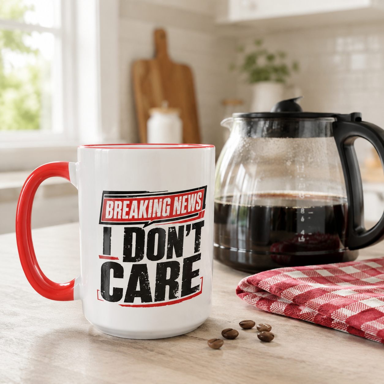 Funny Coffee Mug I Don't Care