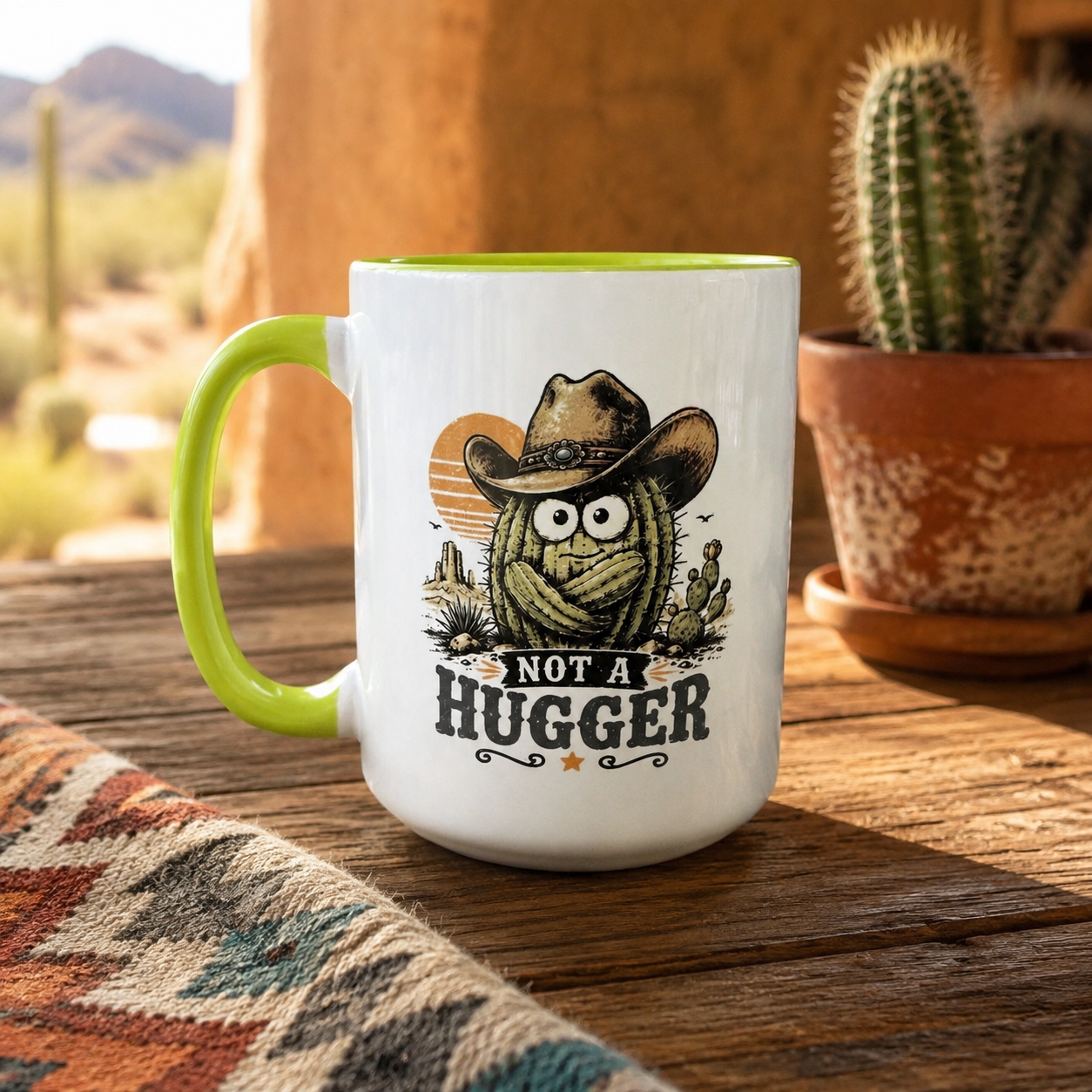 Funny Coffee Mug Not a Hugger