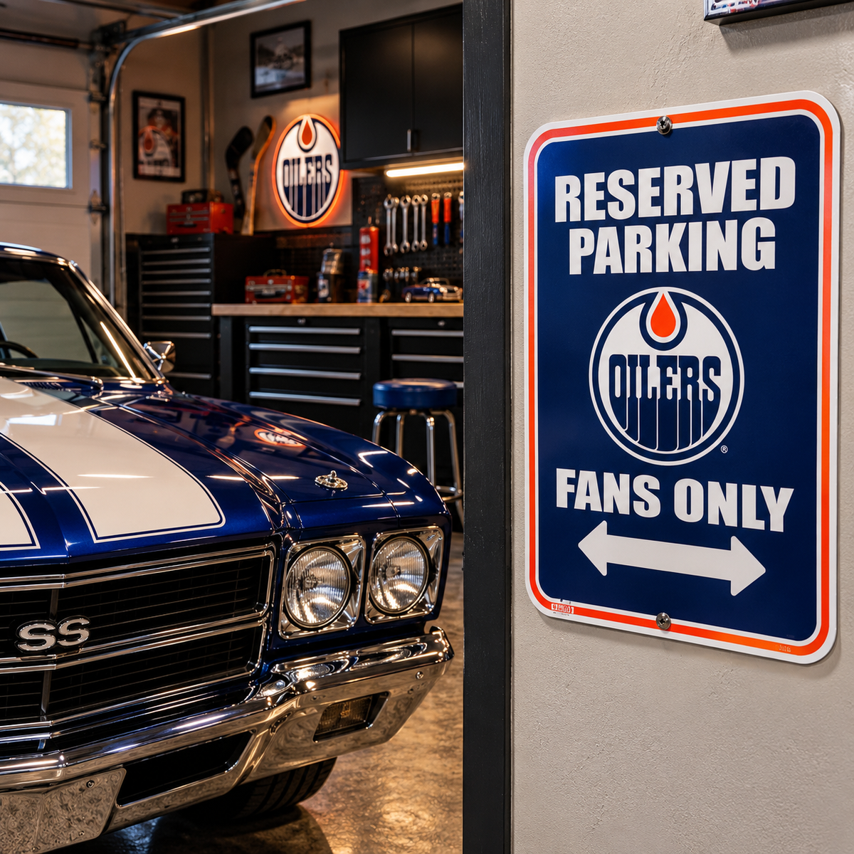 Edmonton Oilers Reserved Parking Sign - 10"x15"