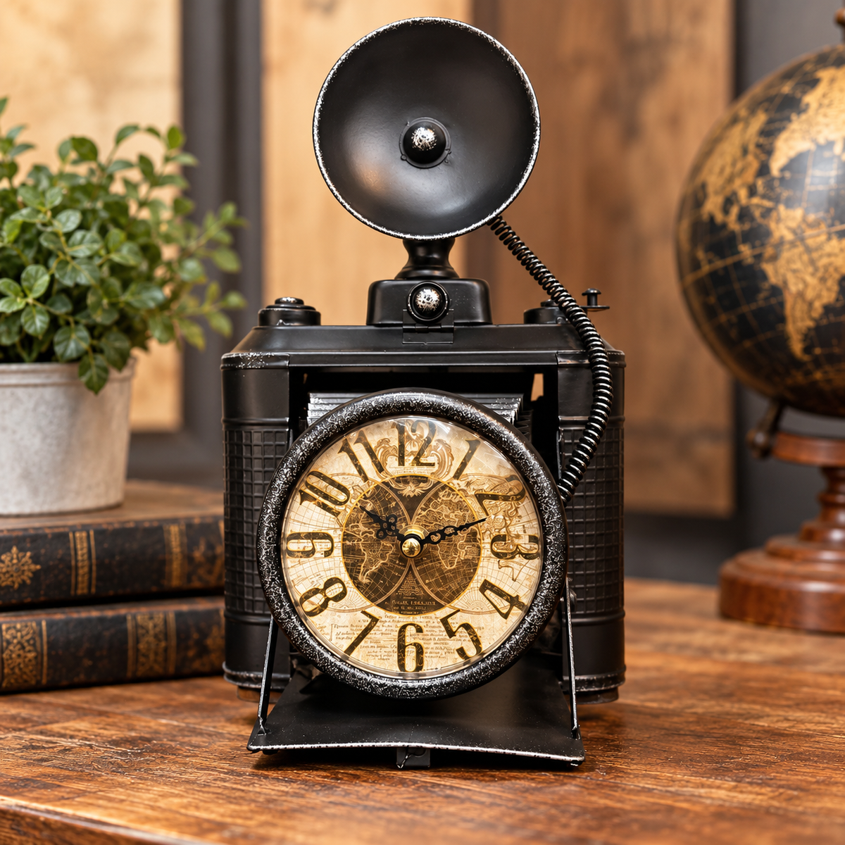 Old-Fashioned Camera Clock