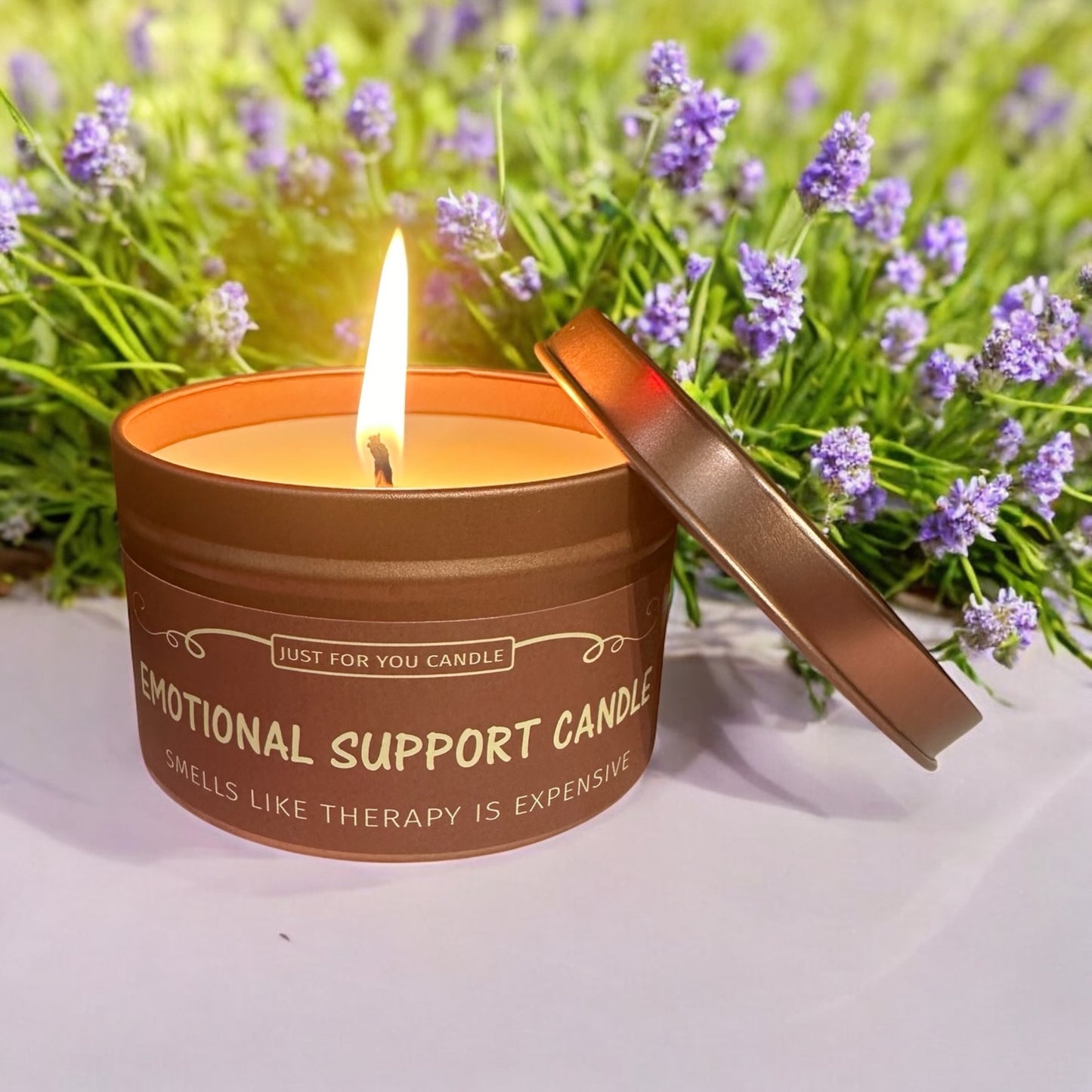 Funny Tin Soy Candle Emotional Support Candle