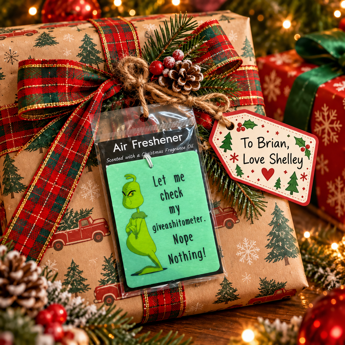 Air Freshener Grinch Giveashitometer
