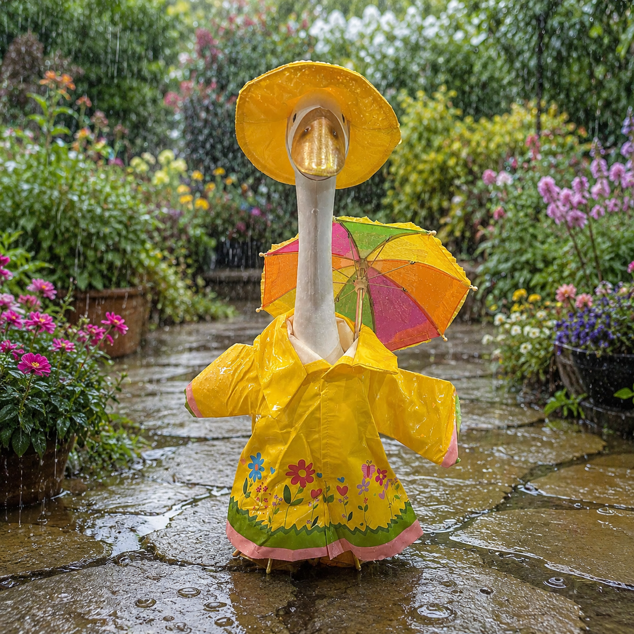 Porch Goose Outfit Yellow Raincoat