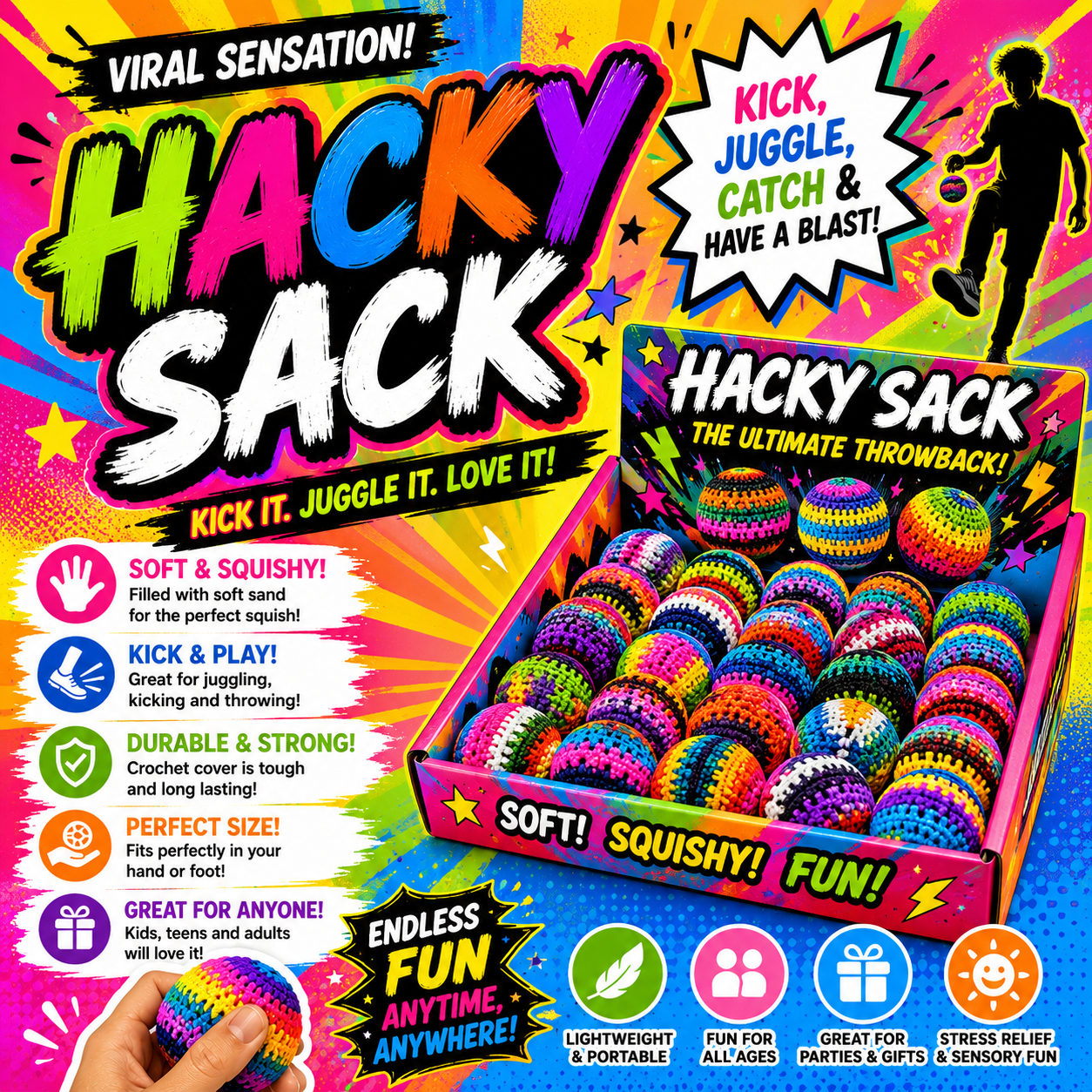 ARRIVING WEDNESDAY Viral Must-Have Crocheted Hacky Sack