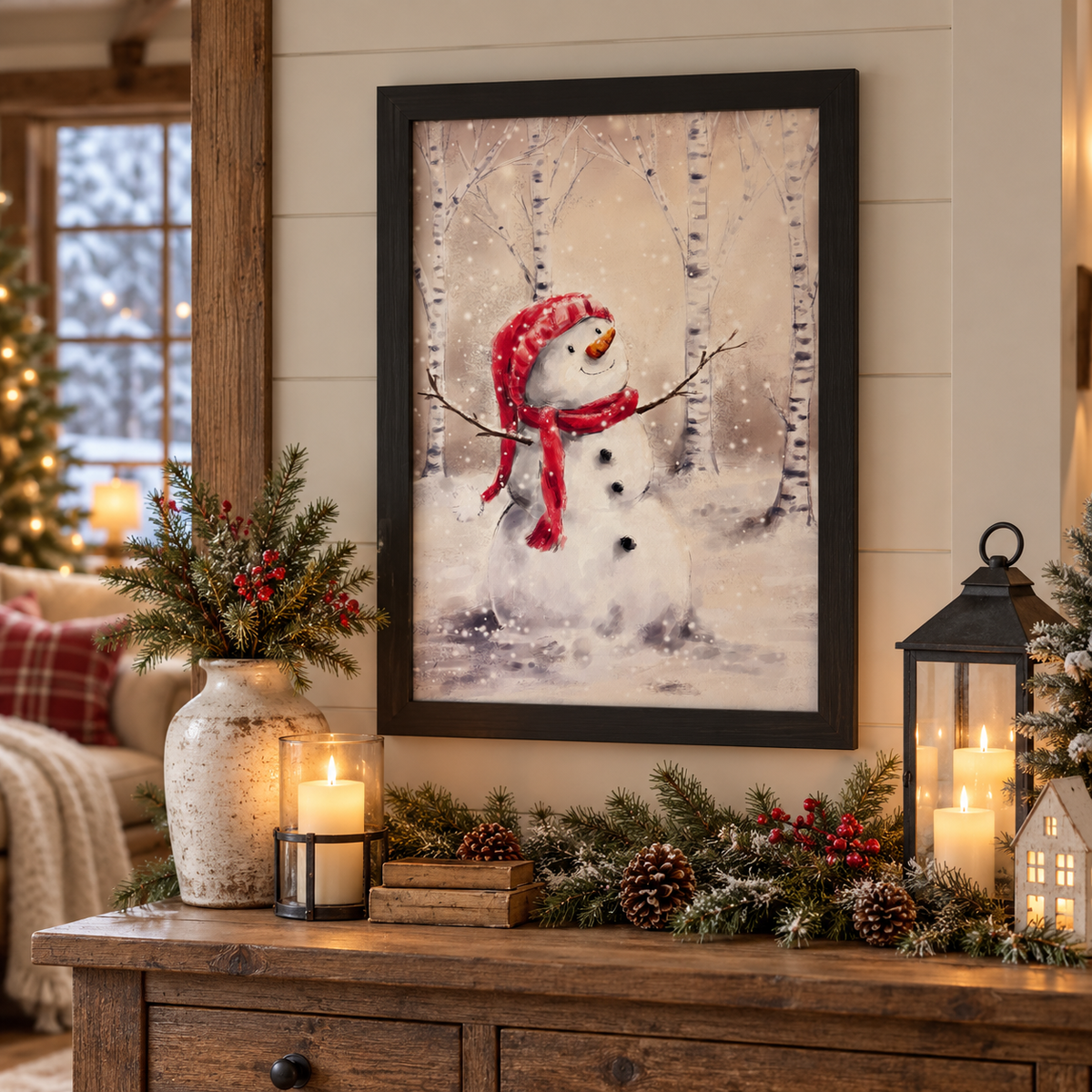 40% OFF Christmas Home Decor Picture Snowman
