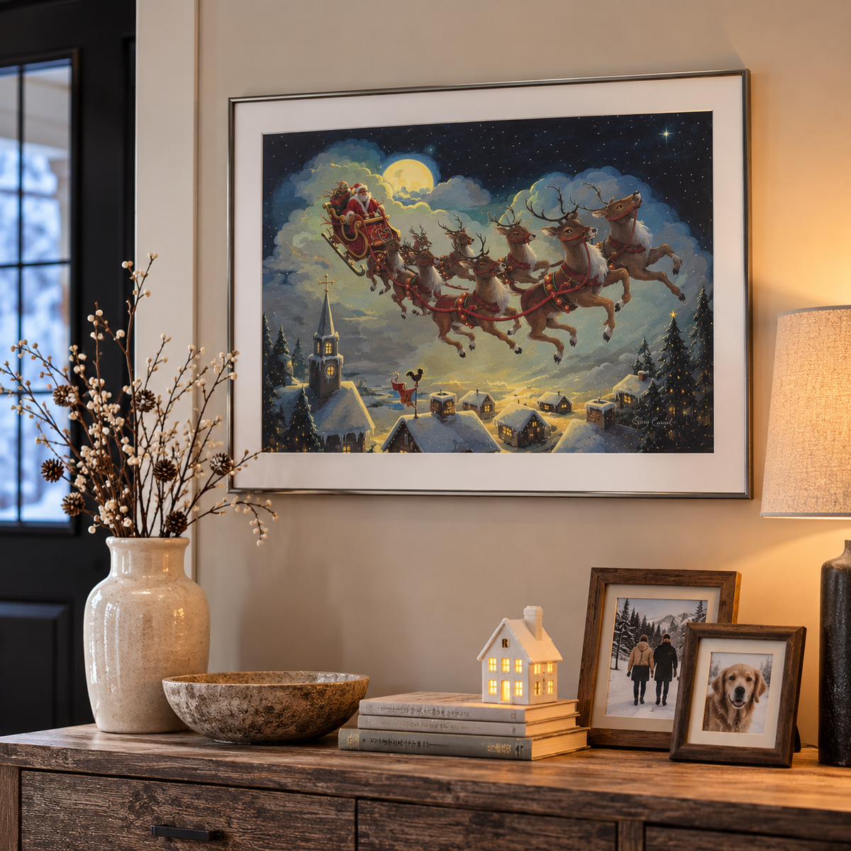 40% OFF Christmas Home Decor Picture Santa's Sleigh