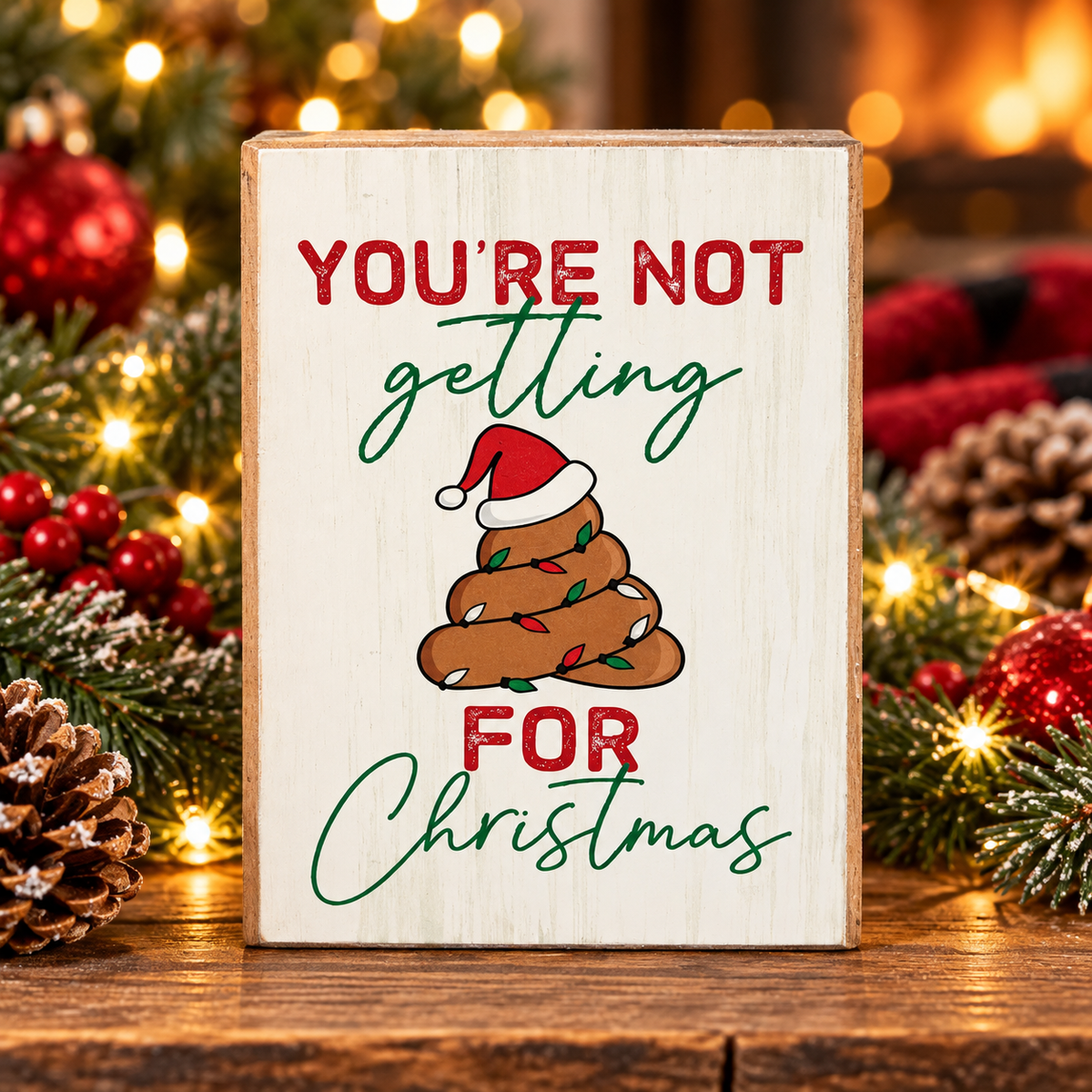 Jan Michaels Sign Not Getting Shit for Christmas