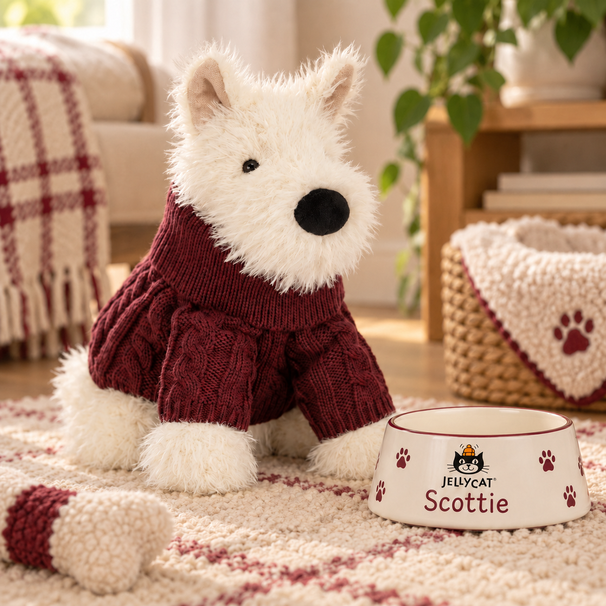 Jellycat Munro Scottie Dog 'Winter Jumper'