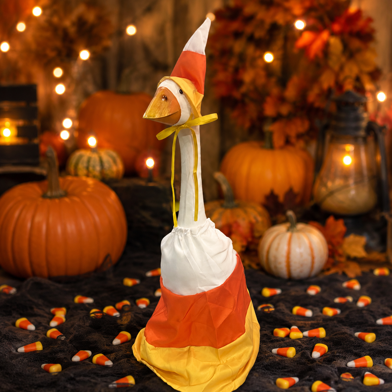 Porch Goose Outfit Candy Corn