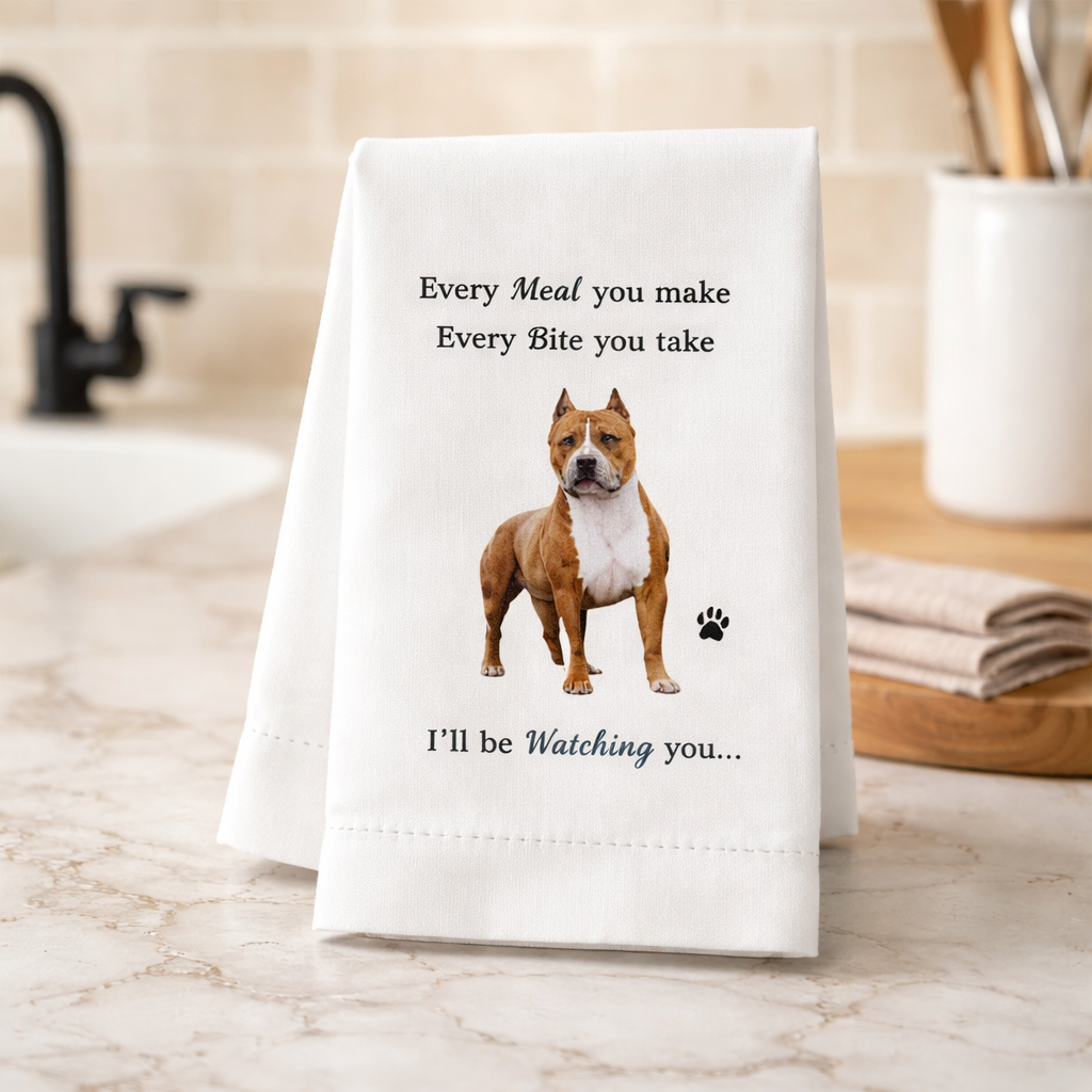 Pet Parents Tea Towel Pitbull