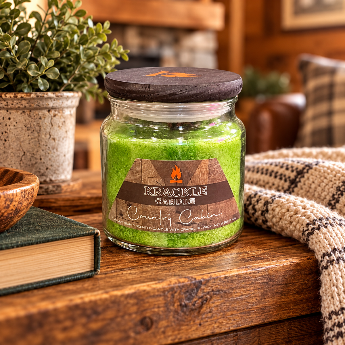 Krackle Candle Country Cabin