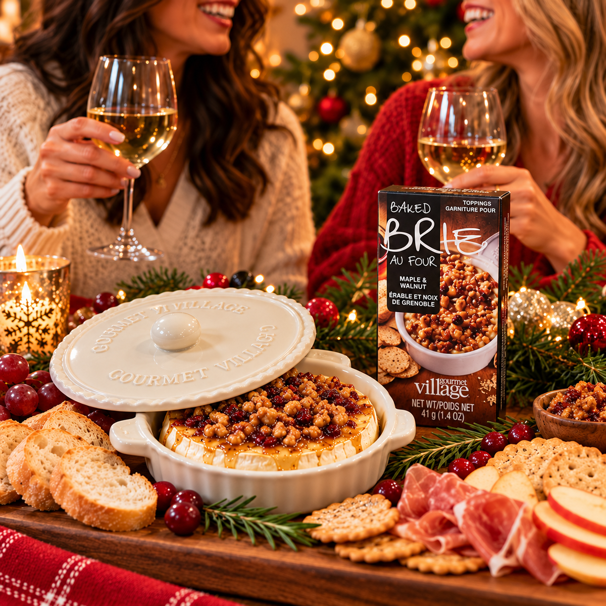 Baked Brie Gift Set Maple & Walnut