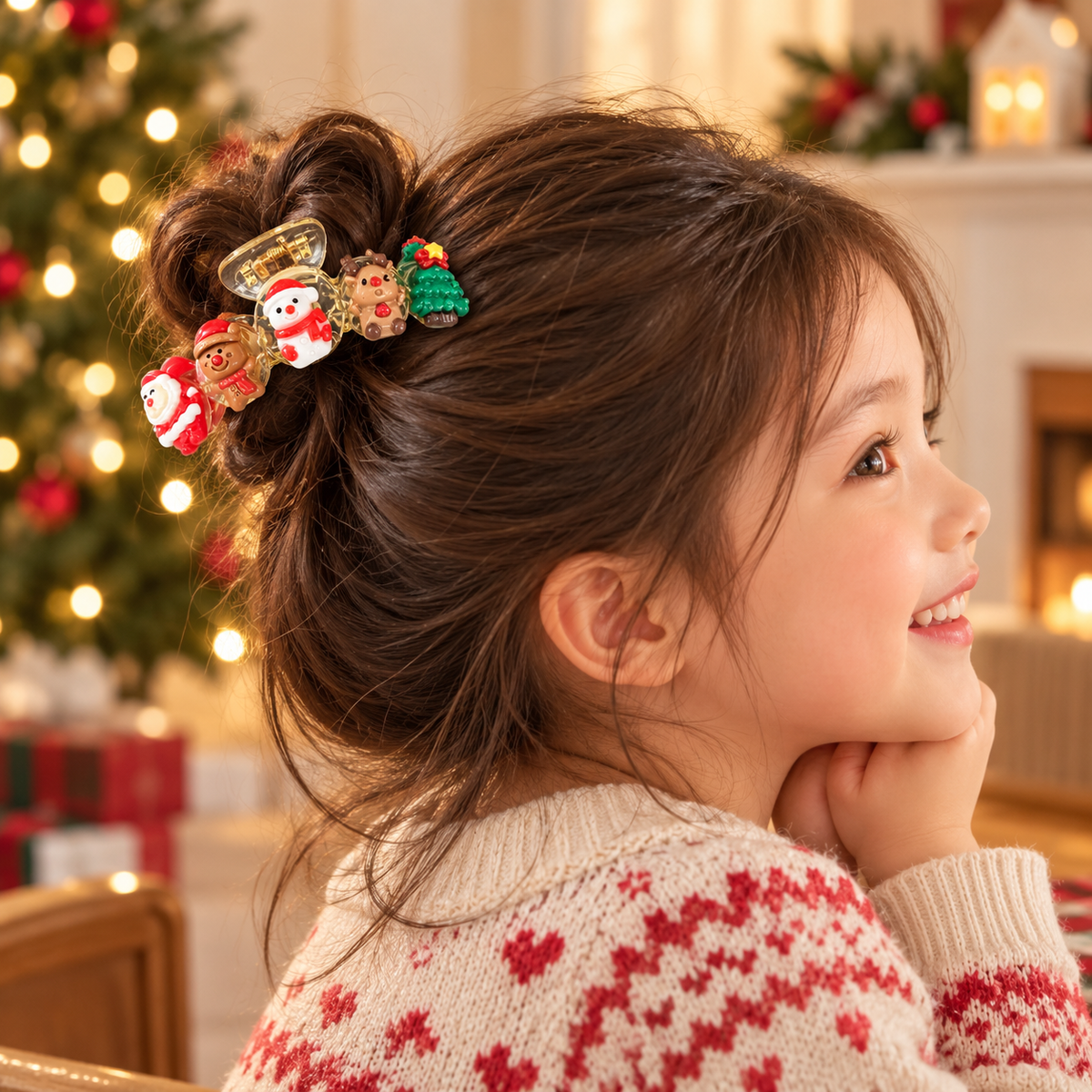 Christmas Celebration Hair Claw Clip