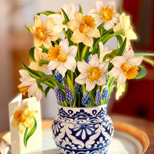 Freshcut Paper Pop Up Cards  English Daffodils