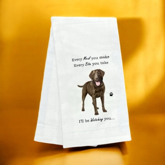 Dog Tea Towel Chocolate Lab