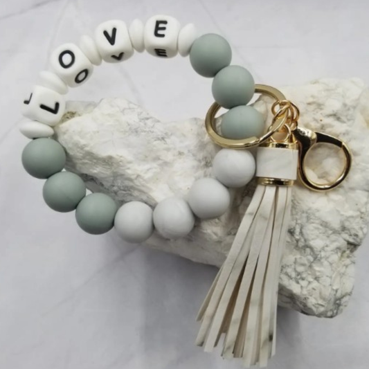 Silicone Key Ring Love