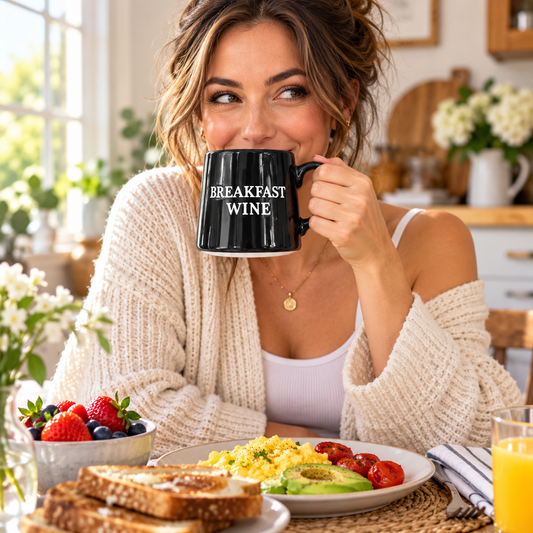 Flat Bottom Coffee Mug Breakfast Wine