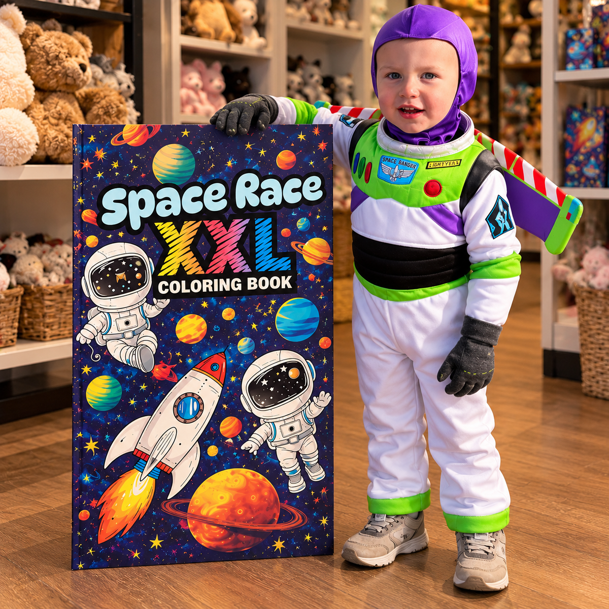 Kids Oversized Coloring Book Space Race XXL