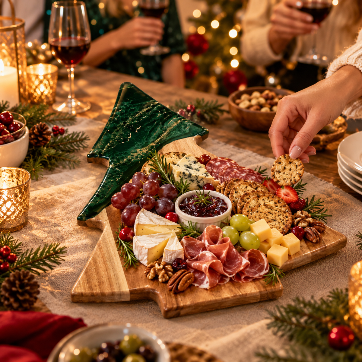 Holiday Charcuterie Board Christmas Tree