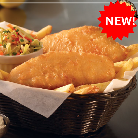 PRICE DROP! Case Highliner Beer Battered Cod 10 lbs 3.8 oz portions