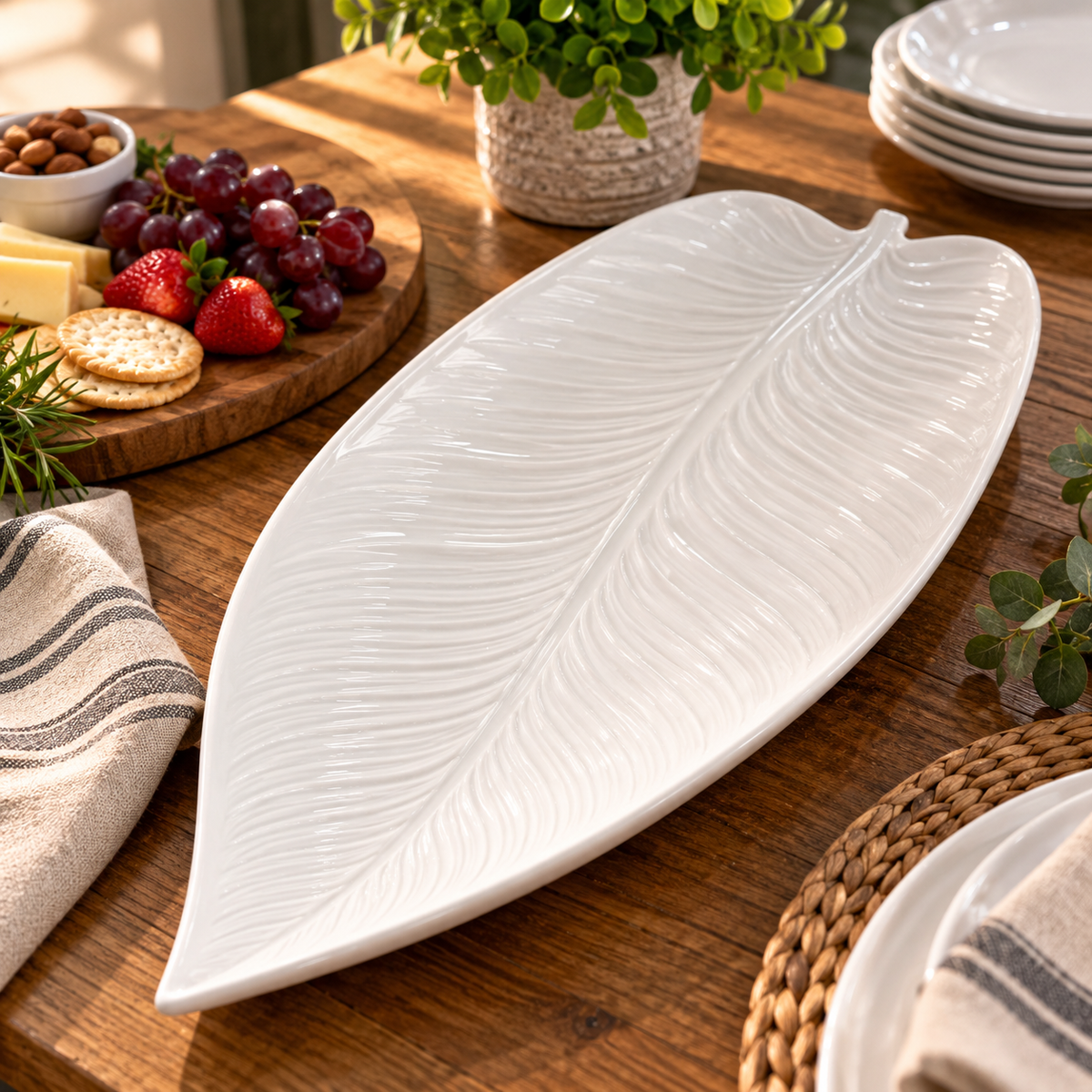 Leaf Serving Plate | 40% OFF All Bowring Whiteware