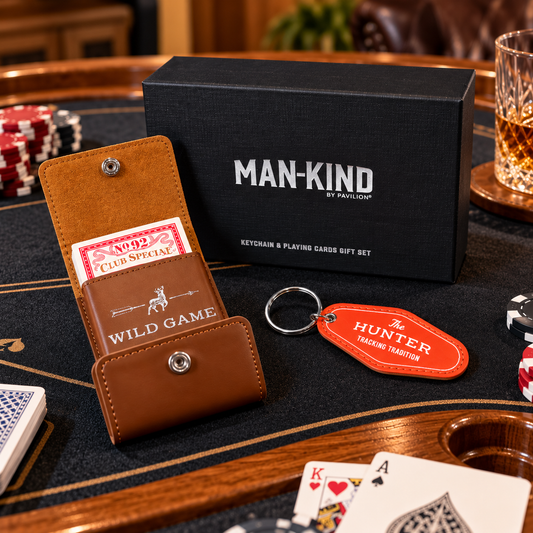 Man-Kind Playing Cards and Keychain Gift Set