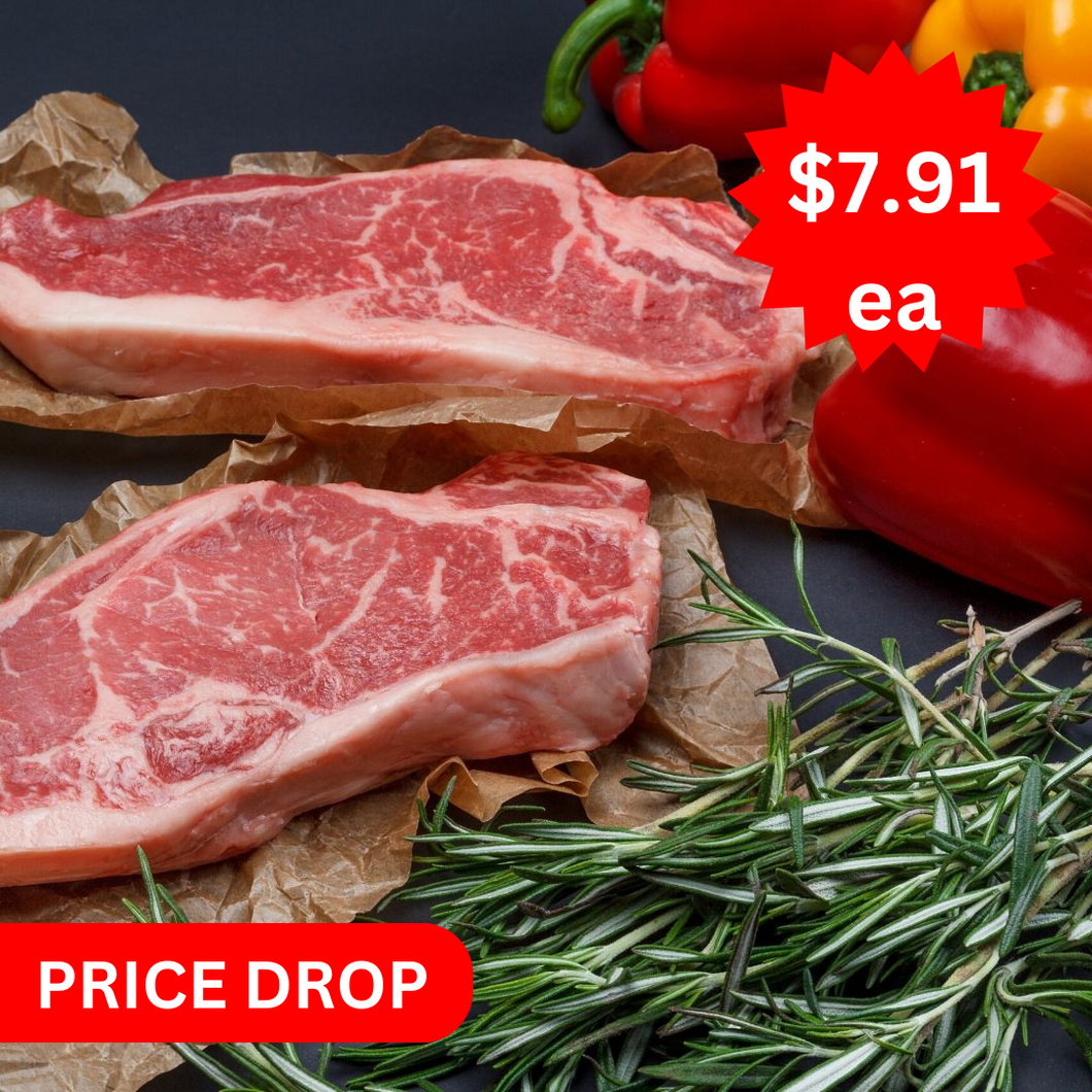 PRICE DROP!! 8 oz New York Steaks (e/e)  24 per case