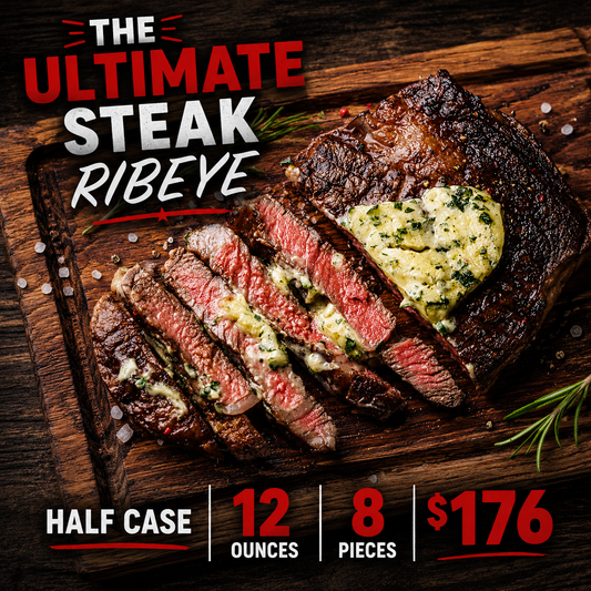 Ribeye Steak 1/2 Case 12oz 8 piece