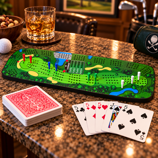Golf Course Cribbage Board