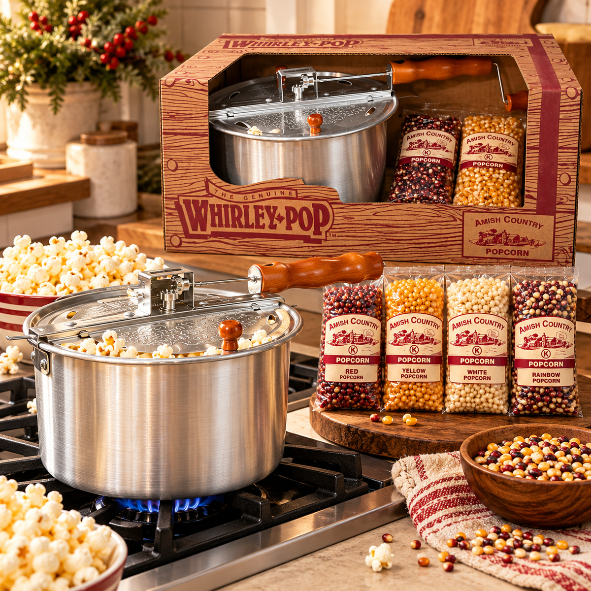 Whirley-Pop Pocorn and Popper Pot Gift Set