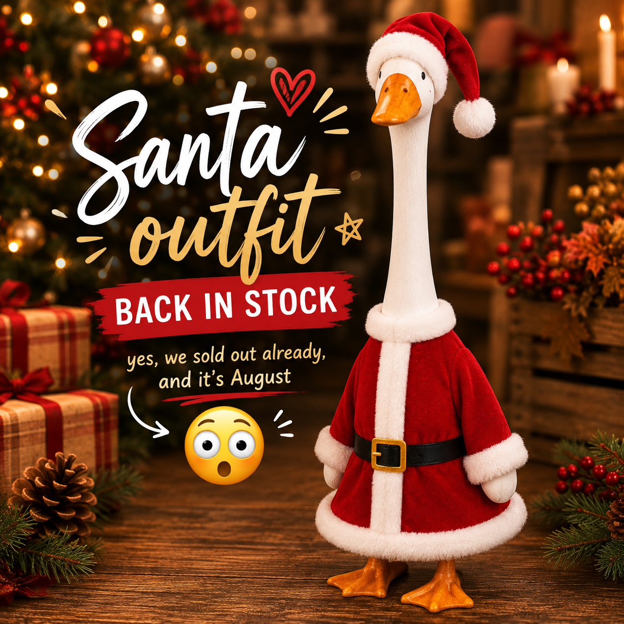 Porch Goose Outfit Santa