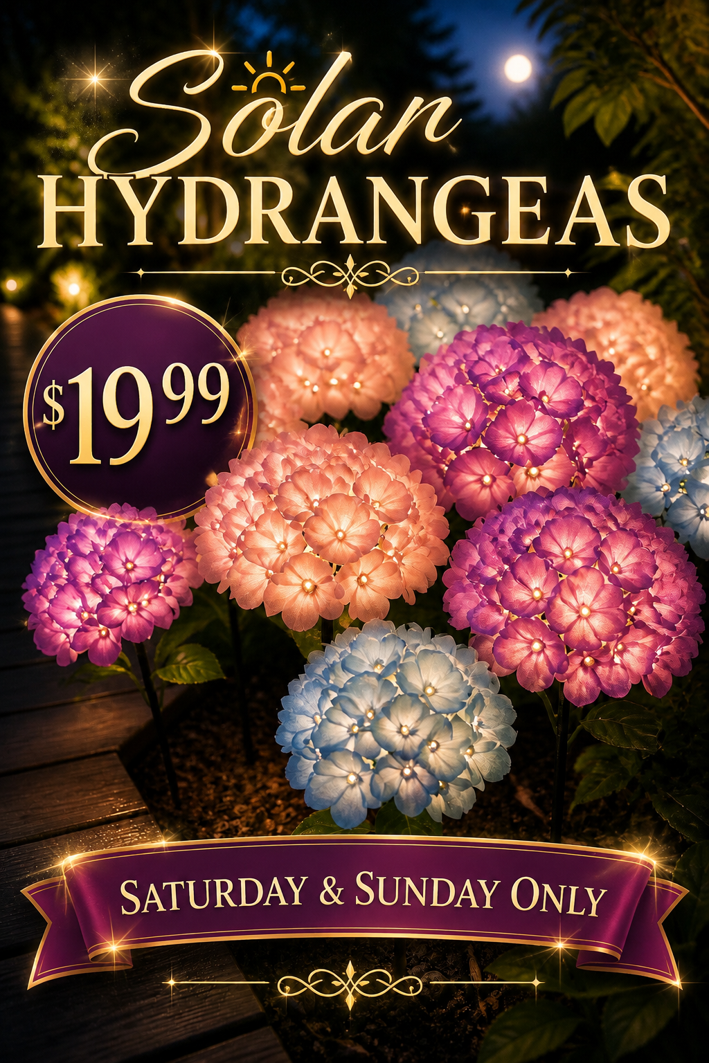 MOTHERS DAY SALE! Lights Hydrangea Blue