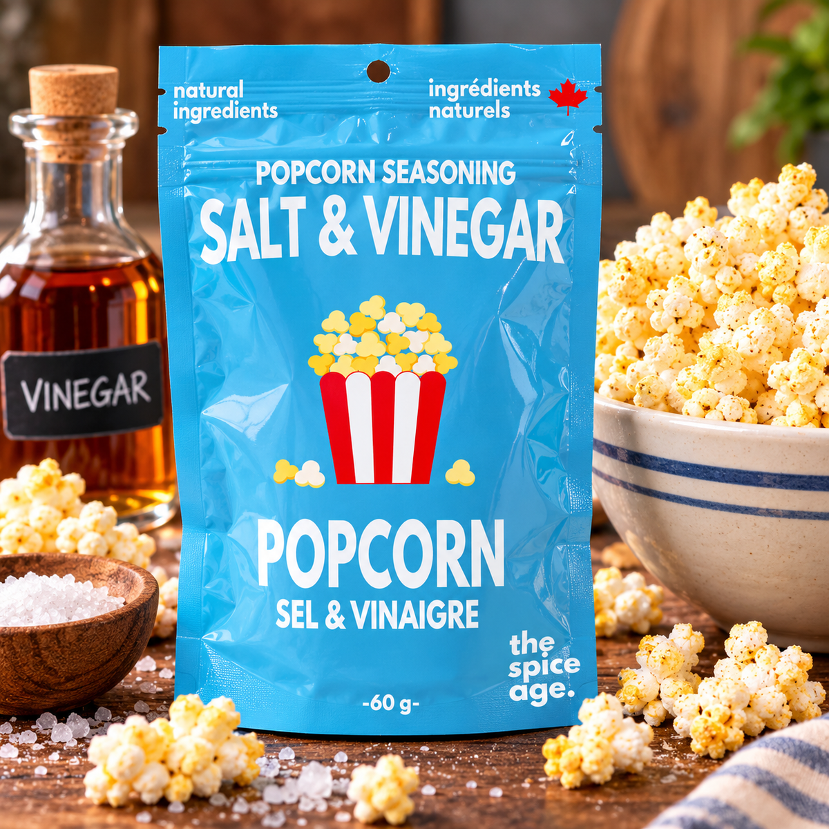 Salt & Vinegar Popcorn Seasoning | The Spice Age