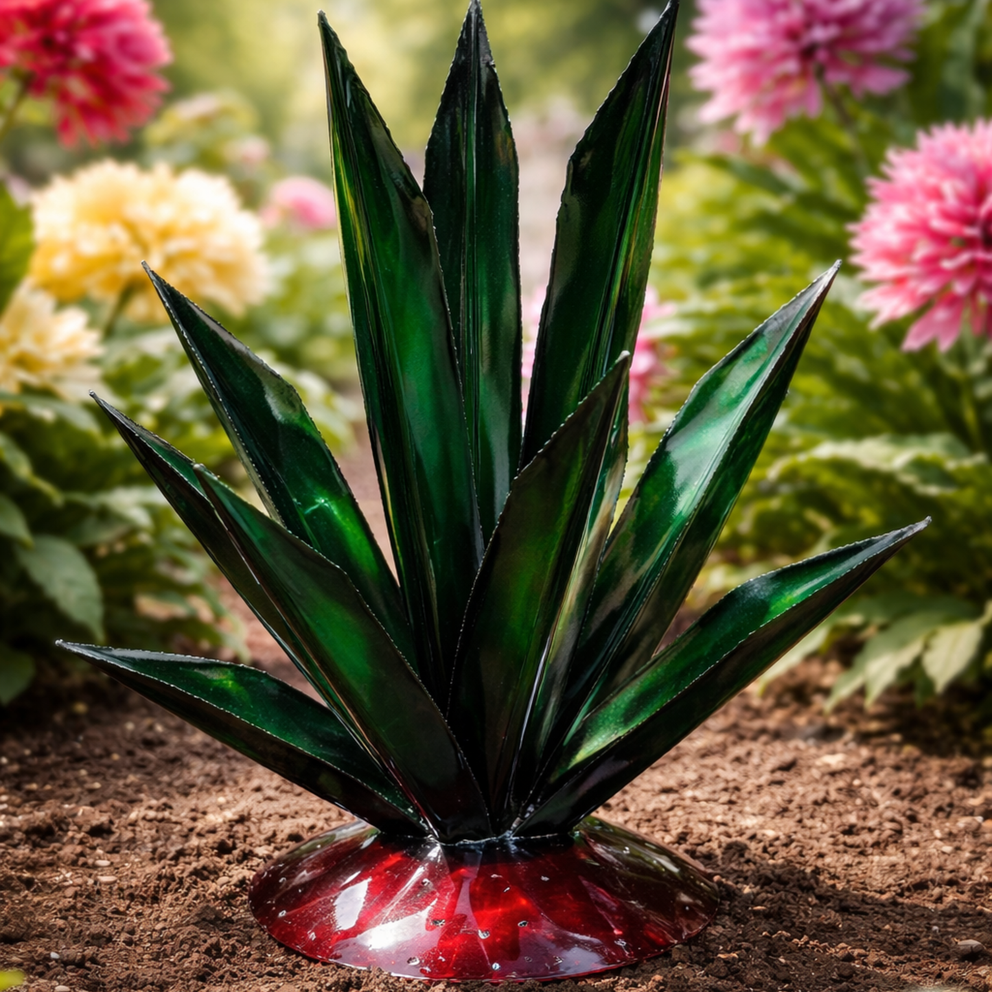 Outdoor Metal Agave Small
