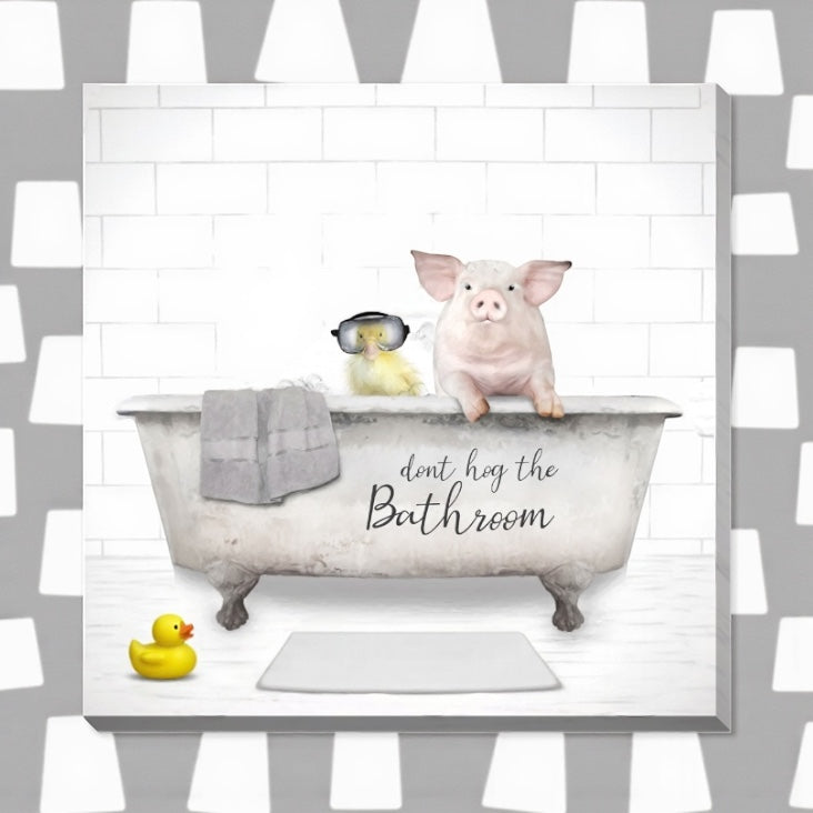 Streamline Art Don't Hog the Bathroom