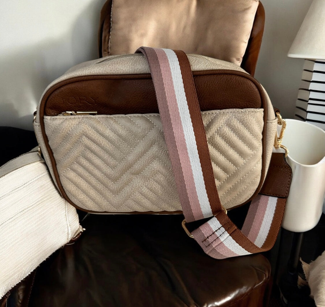 Starr Sling Crossbody Bag Beige Brown