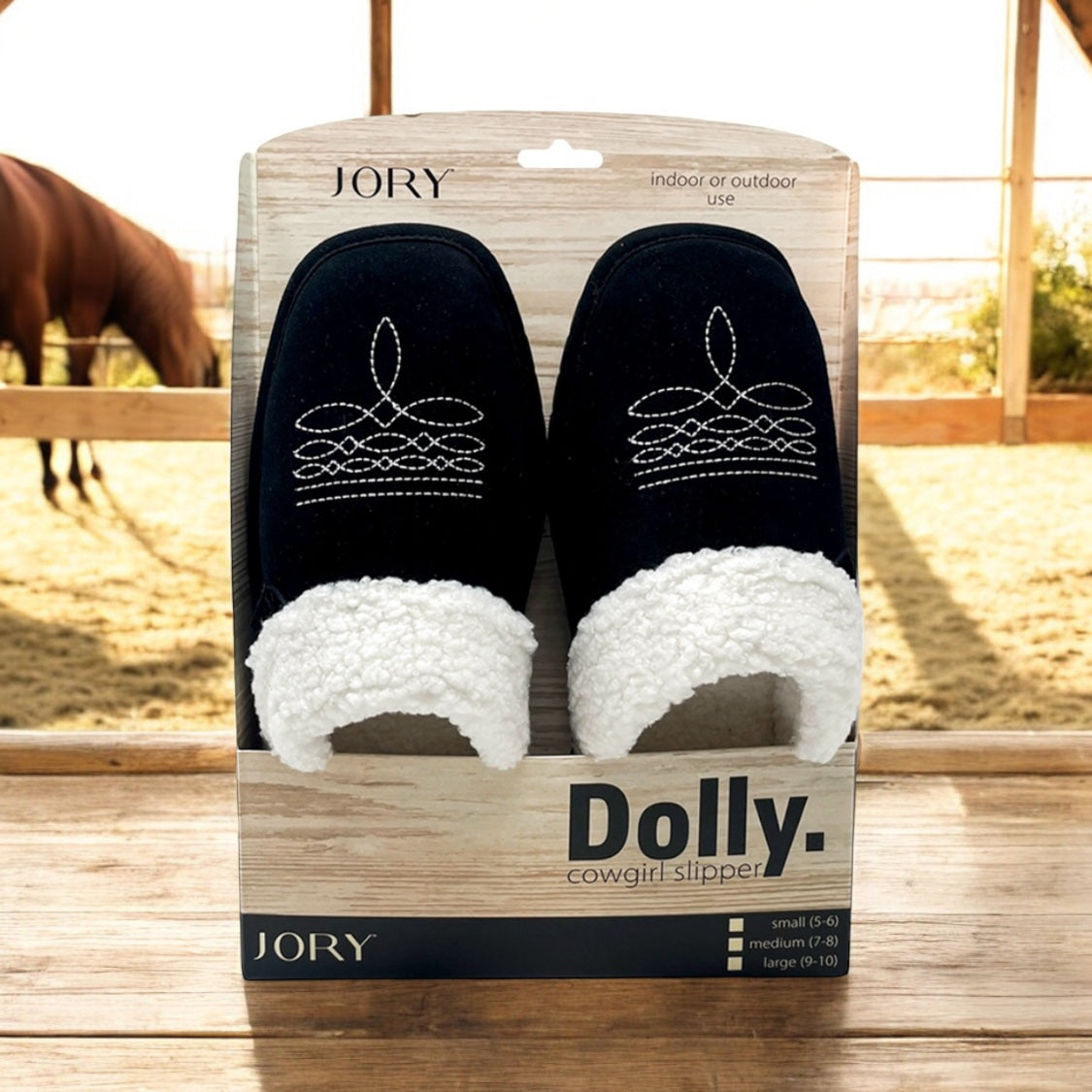 Dolly Western Cowgirl Slippers Raven (medium)