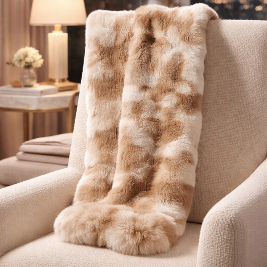 Elegant, Cozy, Minky-Type Blanket Beige