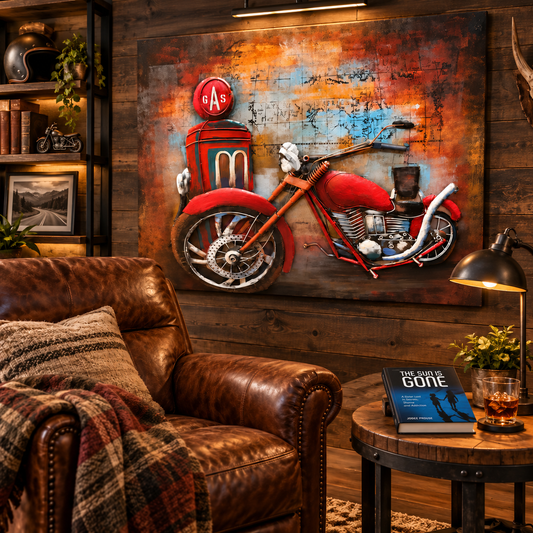Boxman Metal 3D Motorcycle Sign