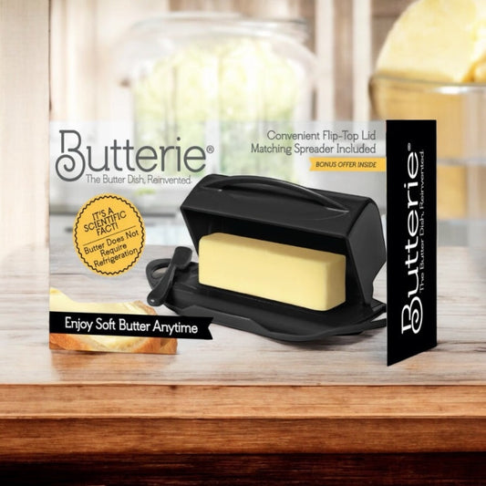 Butterie Butter Dish Black with spreader