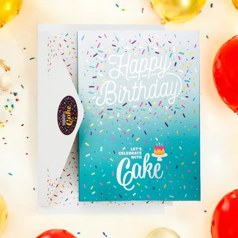 Insta Cake Card |  Happy Birthday Vanilla Confetti