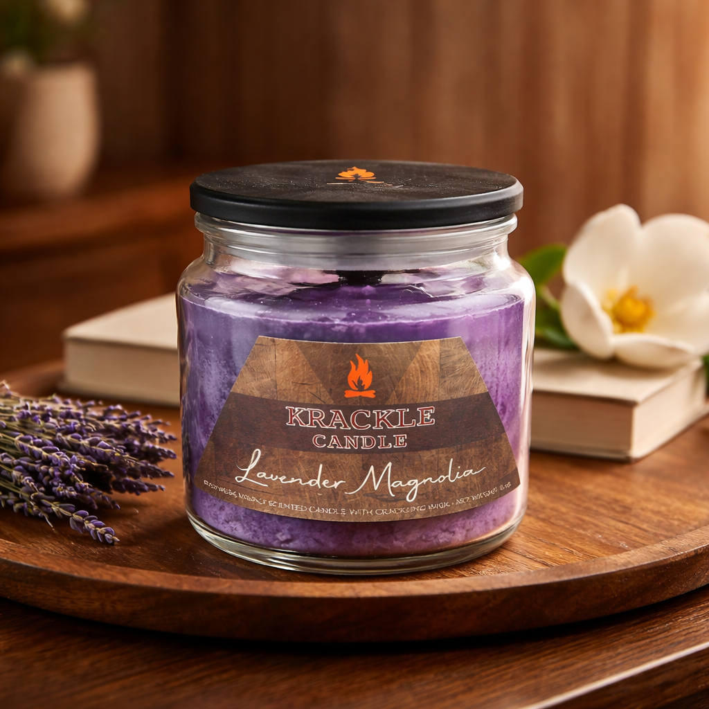 Krackle Candle Lavender Magnolia 16 oz