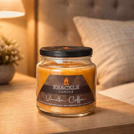 Krackle Candle Coffee Vanilla 16 oz