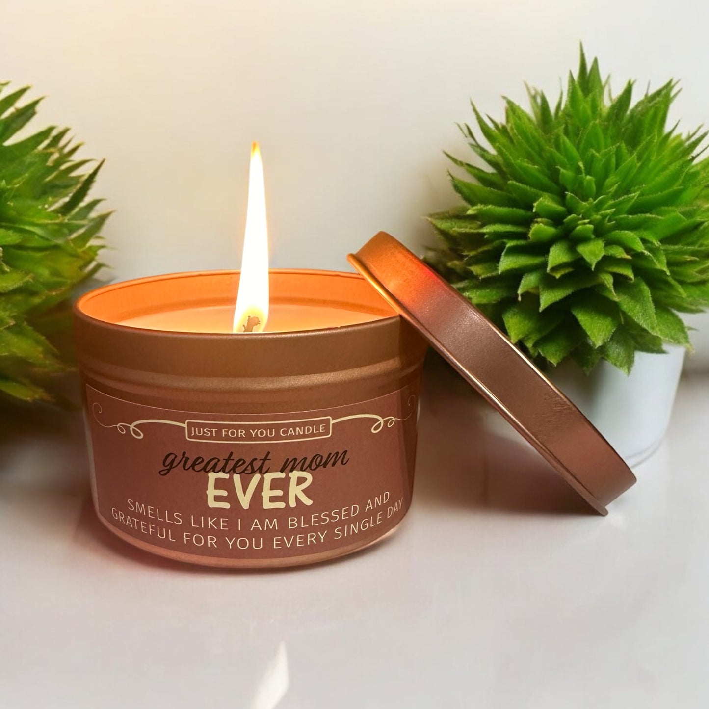 Funny Tin Soy Candle Greatest  Mom Ever