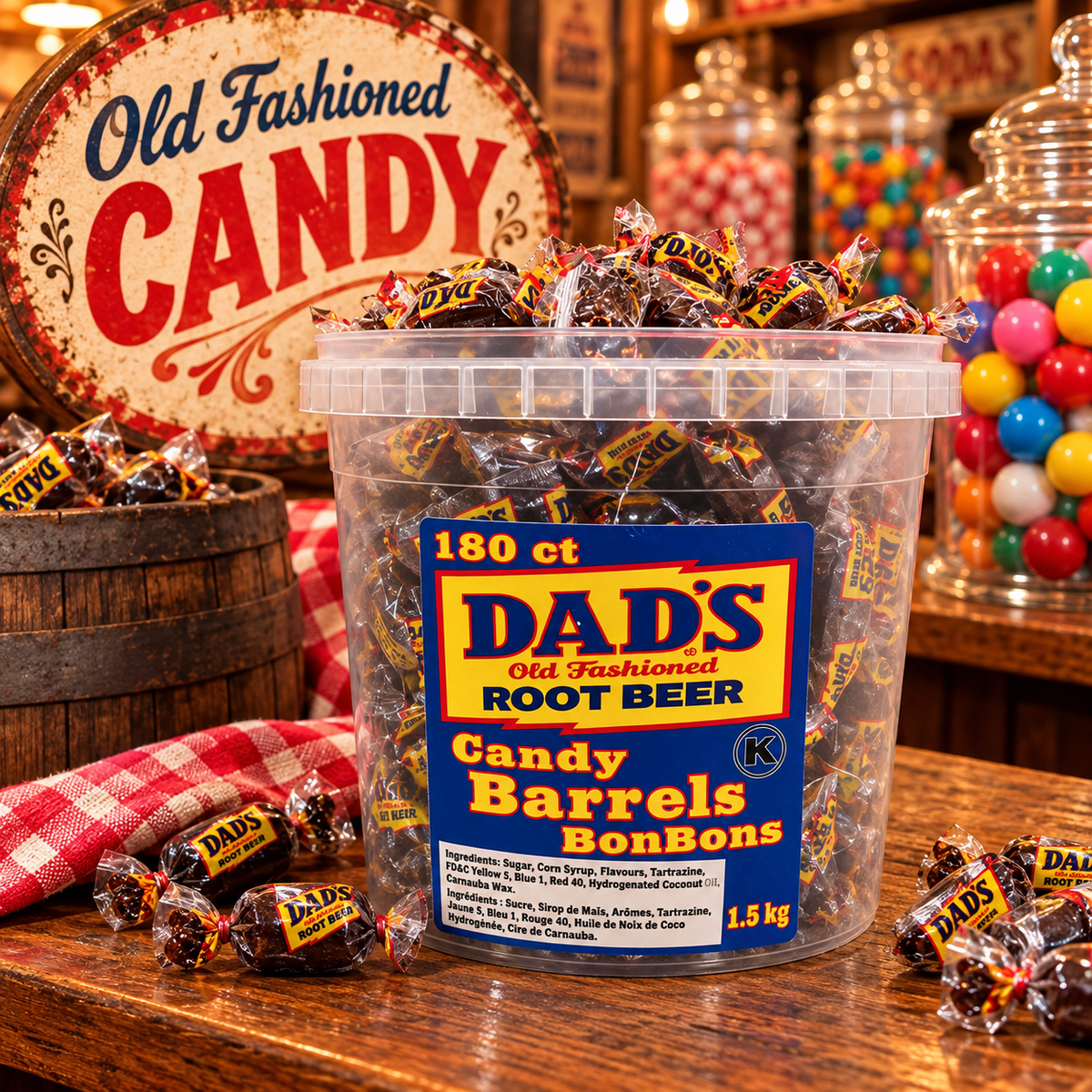 Retro Candy Dads Rootbeer Hard Candies (3 pc)