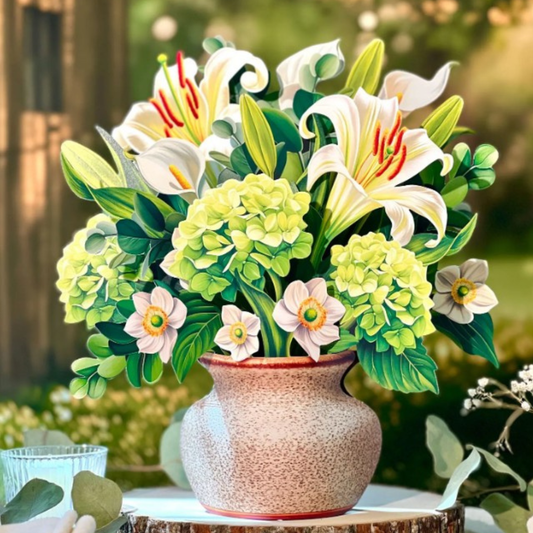 Freshcut Paper Pop Up Cards Ivory Sage