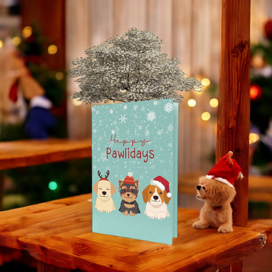 Greeting Card Happy Paw-lidays